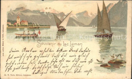 11652137 Lac Leman Genfersee Barques Et Les Alpes Lac Leman Genfersee - Sonstige & Ohne Zuordnung