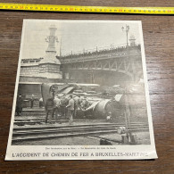 1908 PATI L'ACCIDENT DE CHEMIN DE FER A BRUXELLES-MARITIME Locomotive Du Train De Gand. - Verzamelingen