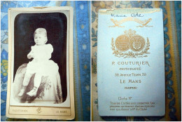 PHOTO CDV MARIE ODE A épousé PAUL JOLIVET   MODE Cabinet COUTURIER  A LE MANS - Anciennes (Av. 1900)