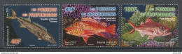 POLYNESIE - Poissons Des Profondeurs : Poisson à Huile (Ruvettus Pretiosus) Rascasse à Grosse Tête (Pontinus Macrocephal - Unused Stamps