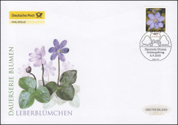 2485A Blume Leberblümchen 40 Cent, Schmuck-FDC Deutschland Exklusiv - Briefe U. Dokumente