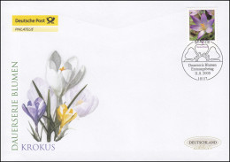 2480A Blume Elvenkrokus 5 Cent, Schmuck-FDC Deutschland Exklusiv - Cartas & Documentos