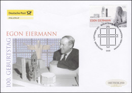 2421 Architekt Egon Eiermann, Schmuck-FDC Deutschland Exklusiv - Lettres & Documents