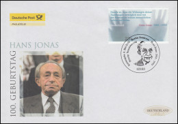 2338 Philosoph Hans Jonas, Schmuck-FDC Deutschland Exklusiv - Covers & Documents