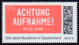 3790 Rundfunk In Deutschland Achtung Aufnahme! - Nassklebend, Postfrisch **/MNH - Nuevos