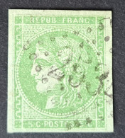 Frankreich 1870, Mi 39b Gelbgrün "Bordeaux" Gestempelt - 1870 Emisión De Bordeaux