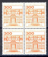 677 Burgen U.Schl. 300 Pf Viererblock ** Postfrisch - Unused Stamps