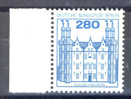 676 Burgen U.Schl. 280 Pf Seitenrand Li. ** Postfrisch - Unused Stamps