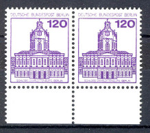 675 Burgen U.Schl. 120 Pf Paar UR ** Postfrisch - Unused Stamps