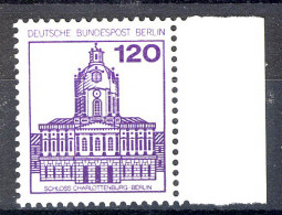675 Burgen U.Schl. 120 Pf Seitenrand Re. ** Postfrisch - Unused Stamps