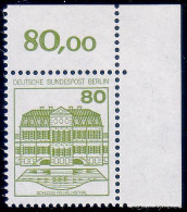 674 Burgen U.Schl. 80 Pf Ecke Or ** Postfrisch - Unused Stamps