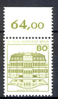 674 Burgen U.Schl. 80 Pf Oberrand ** Postfrisch - Ungebraucht