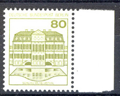 674 Burgen U.Schl. 80 Pf Seitenrand Re. ** Postfrisch - Unused Stamps