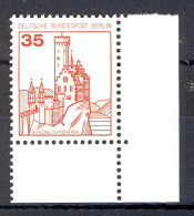 673 Burgen U.Schl. 35 Pf Ecke Ur ** Postfrisch - Unused Stamps