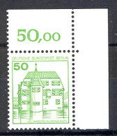 615 Burgen U.Schl. 50 Pf Ecke Or ** Postfrisch - Nuevos