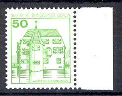 615 Burgen U.Schl. 50 Pf Seitenrand Re. ** Postfrisch - Unused Stamps