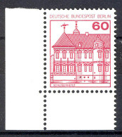 611 Burgen U.Schl. 60 Pf Ecke Ul ** Postfrisch - Unused Stamps
