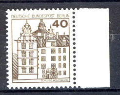 614 Burgen U.Schl. 40 Pf Seitenrand Re. ** Postfrisch - Unused Stamps