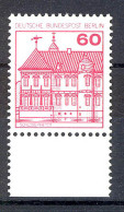 611 Burgen U.Schl. 60 Pf Unterrand ** Postfrisch - Unused Stamps