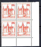 587 Burgen U.Schl. 25 Pf Eck-Vbl. Ur ** Postfrisch - Unused Stamps