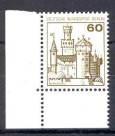 537 Burgen U.Schl. 60 Pf Ecke Ul ** Postfrisch - Unused Stamps