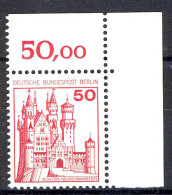 536 Burgen U.Schl. 50 Pf Ecke Or ** Postfrisch - Unused Stamps
