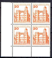 533 Burgen U.Schl. 20 Pf Eck-Vbl. Ul ** Postfrisch - Nuevos