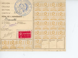 Carte D'adhésion Au Parti Communiste Français En 1939 - Membership Cards