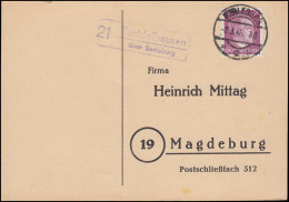 Landpost Beddelhausen über Berleburg 2.3.45 Nach Magdeburg - Briefe U. Dokumente