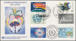 Internationales Jahr Des Friedens - Schmuck-FDC Der 3 UNO-Ausgaben 1986 - Unclassified