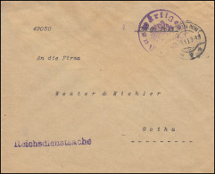 Reichsdienstsache Auswärtiges Amt Brief BERLIN 29.12.19 Nach Gotha  - Autres & Non Classés