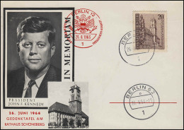 Erinnerungskarte Besuch John F. Kennedy, Schöneberg, BERLIN 62 - 26.6.64 - Altri & Non Classificati