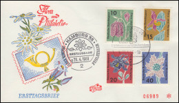 401-404 Ausstellung Flora Und Philatelie 1963: Satz Auf FIDACOS-FDC ESSt HAMBURG - Sonstige & Ohne Zuordnung