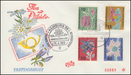401-404 Ausstellung Flora Und Philatelie 1963: Satz Auf FIDACOS-FDC ESSt HAMBURG - Andere & Zonder Classificatie