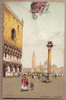 CPA ITALIE - VENISE VENEZIA - Piazzetta - TB PLAN ANIMATION TB DESSIN ILLUSTRATION - Venezia (Venedig)