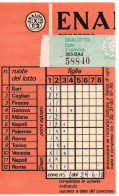 Schedina ENALOTTO CONCORSO DEL 29/4/1978 - Billetes De Lotería