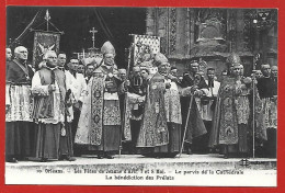 10. Orléans (45) Fêtes De Jeanne D'Arc 7 & 8 Mai Parvis De La Cathédrale La Bénédiction Des Prélats 2scans Carte Animée - Orleans