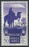 1936 Libia Posta Aerea 50c. Violetto MNH Sassone N. 27 - Andere & Zonder Classificatie