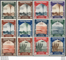 1934 Tripolitania 2° Mostra Arte 12v. MNH Sassone N. 94/99+A - Otros & Sin Clasificación