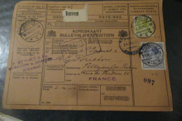 PAYS BAS  Bulletin  D'Expédition 4966 Pour VILLEJUIF - Postal History