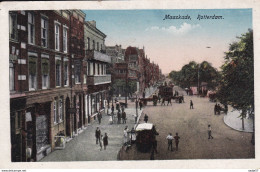 Netherlands Pays Bas Rotterdam Maaskade Tramway 1921 Plakrest Achterzijde - Tram