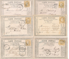 BM-44: FRANCE:  Lot Avec 10 Cartes Précurseurs, 3 Modèles Différents (avec N°55 Ou 58) - Precursor Cards