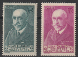 Année 1938-1939 - N° 377 - 377A - Au Profit De La Société Des Oeuvres De Mer : Jean Charcot - 2 Valeurs - Unused Stamps