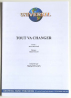 Partition Sheet Music MICHEL FUGAIN : Tout Va Changer - Libri Di Canti