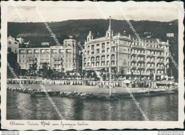 Bd578  Cartolina Abbazia Palace Hotel Con Spiaggia Savoia  Croazia - Other & Unclassified