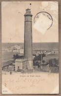 CPA EGYPTE - PORT SAID - Phare De PORT SAÏD - TB PLAN EDIFICE MER + Partie De La Ville - Puerto Saíd