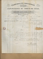 LETTRE FACTURE FABRIQUE DE BOUCHONS -LYON - EXPLOITATION DE FORETS DE LIEGE ANNEE 1864-AFFRANCHIE N° 22 - Straßenhandel Und Kleingewerbe