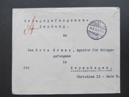 BRIEF Trebnitz Schlesien - Kopenhagen Rotes Kreuz 1918 Feldpost   /// D*59474 - Storia Postale