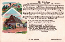 H2096 - Litho Anton Günther Liedkarte - Mei Vaterhaus .... Böhmen Erzgebirgisches Volkslied - Muziek