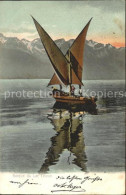 11651676 Geneve GE Barque Du Lac Leman Et Les Alpes Geneve - Andere & Zonder Classificatie